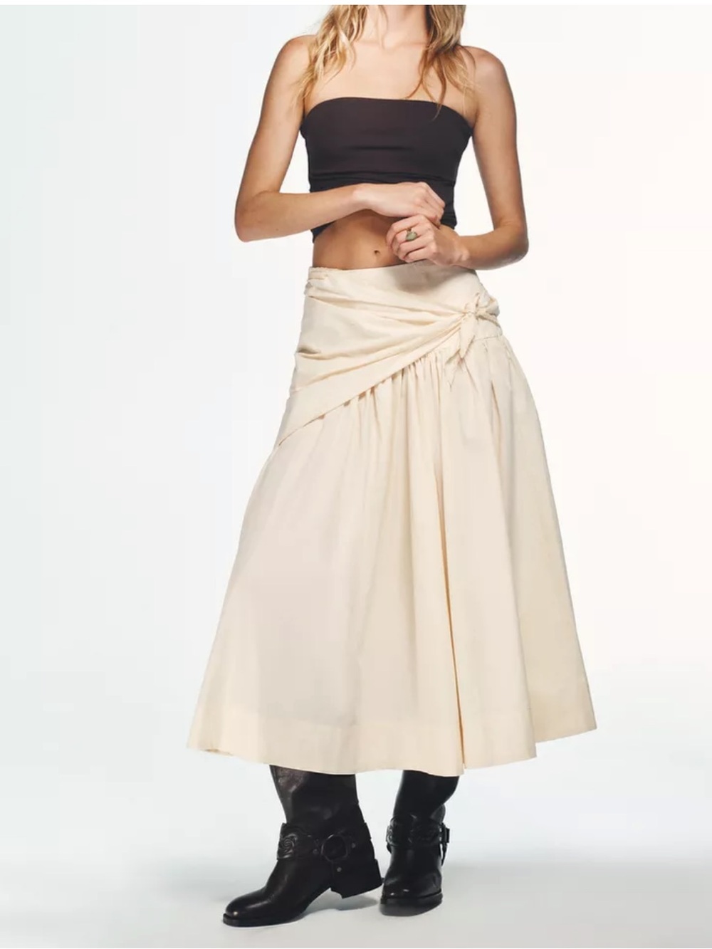 Zara NWT VOLUME SCARF MIDI SKIRT 1255/415